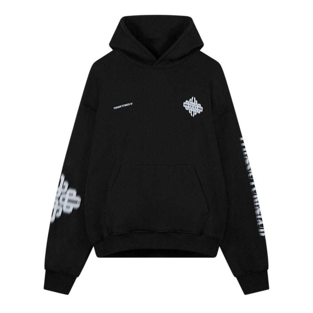 Couture Unisex Adult Graphic Print Drop Sleeve Hoodie / Black